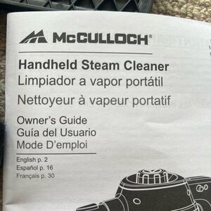 McCulloch Handheld Steam Cleaner